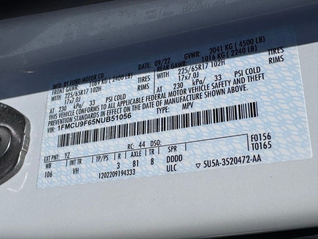 2022 Ford Escape S