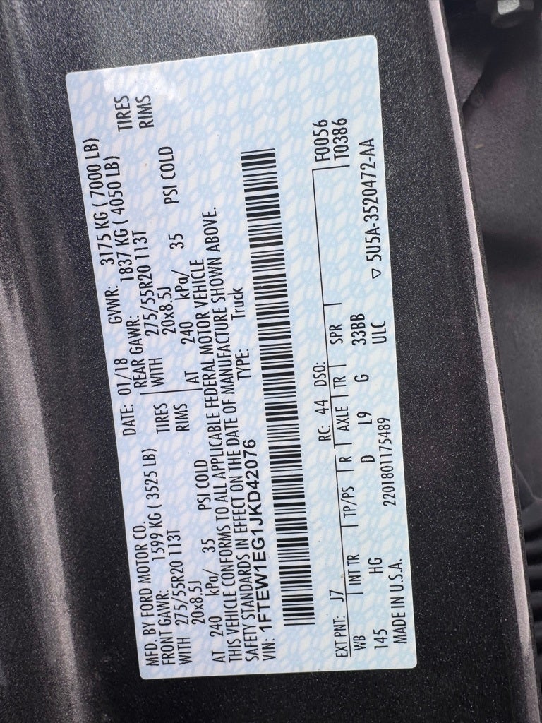 2018 Ford F-150 Lariat