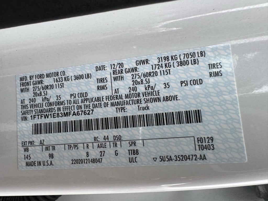 2021 Ford F-150 Platinum