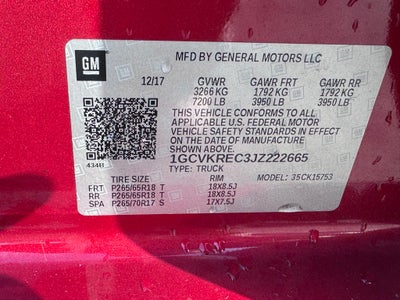 2018 Chevrolet Silverado 1500 LT LT1