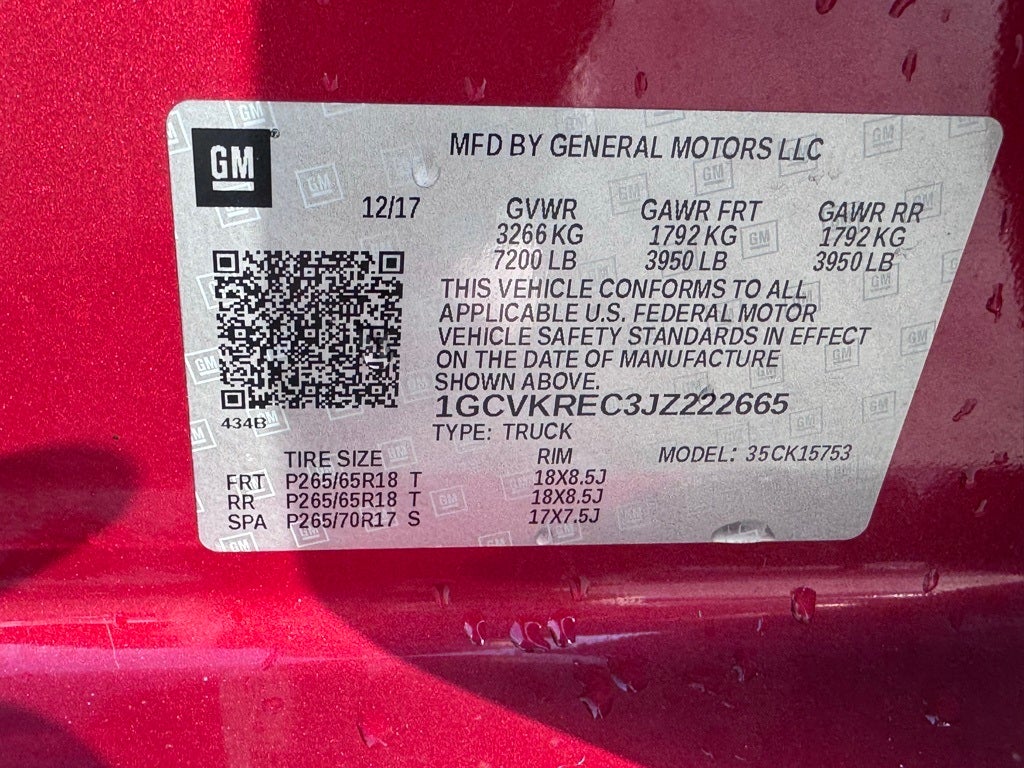 2018 Chevrolet Silverado 1500 LT LT1