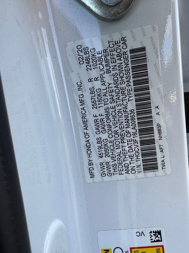 2020 Honda Accord Hybrid Base