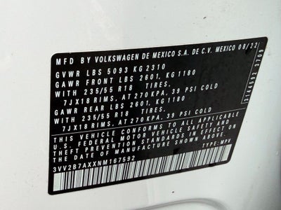 2022 Volkswagen Tiguan 2.0T SE