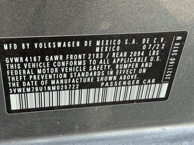 2022 Volkswagen Jetta 1.5T SE
