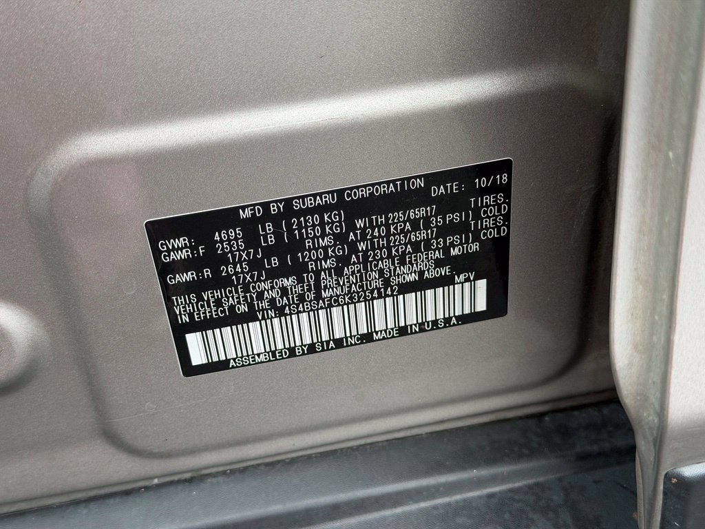 2019 Subaru Outback 2.5i Premium