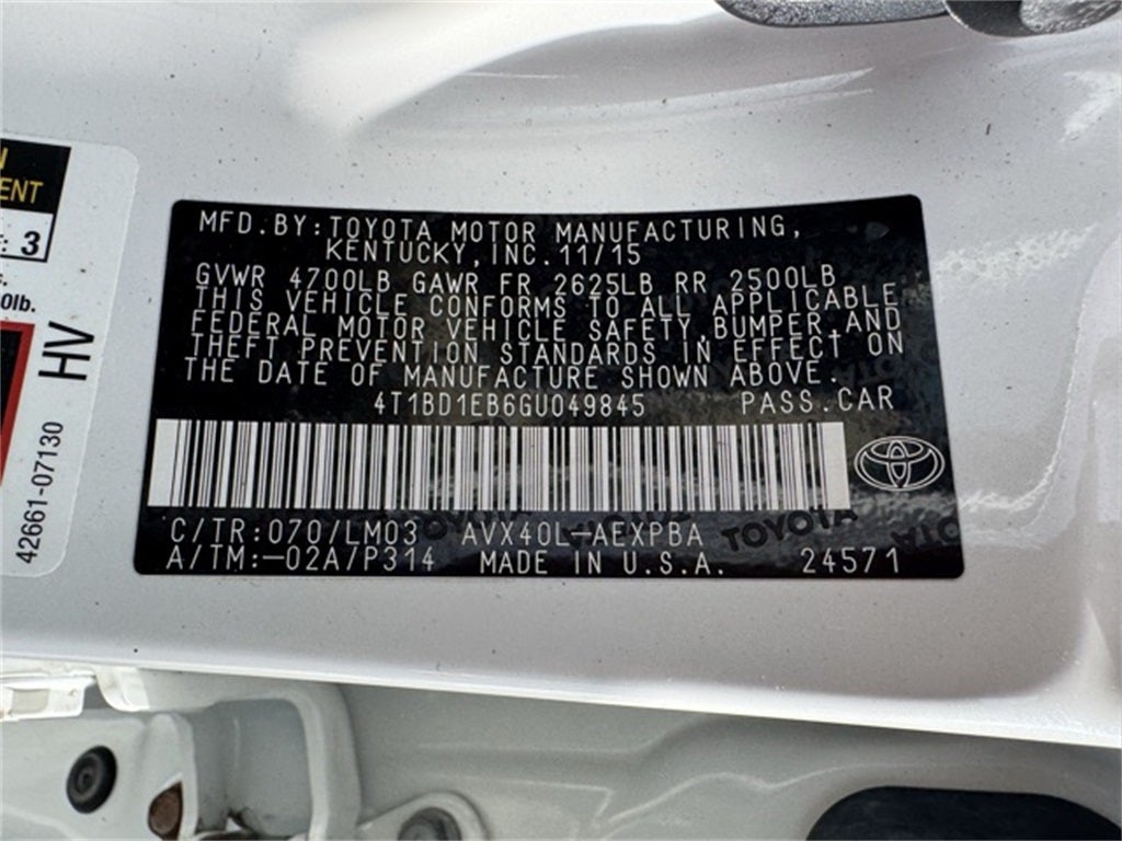 2016 Toyota Avalon Hybrid Limited