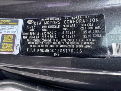 2016 Kia Sedona LX