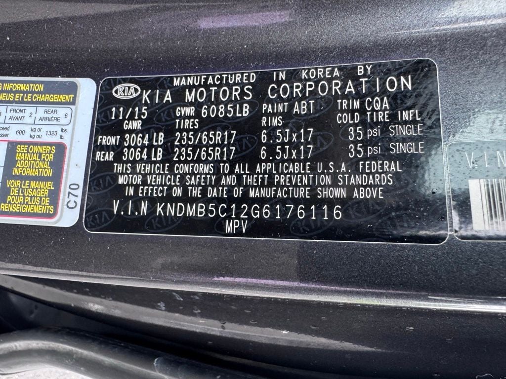 2016 Kia Sedona LX