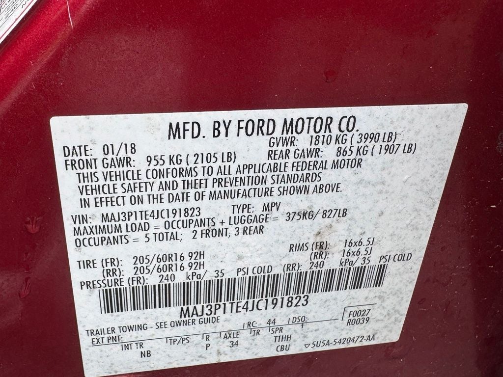 2018 Ford EcoSport SE