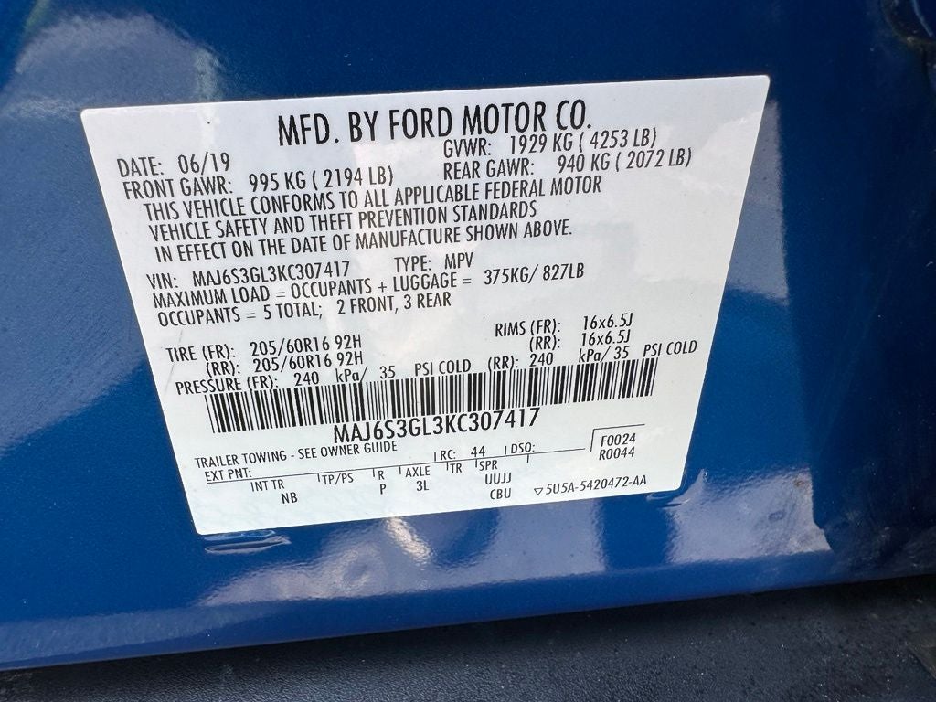 2019 Ford EcoSport SE