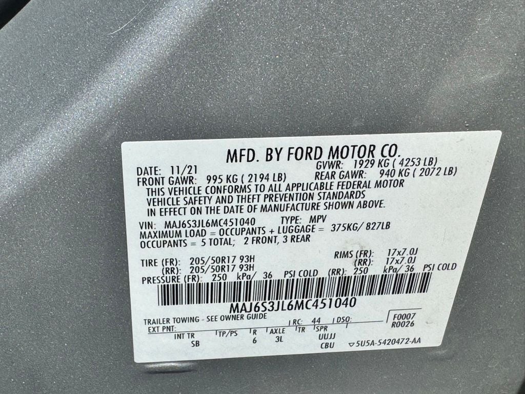 2021 Ford EcoSport SES