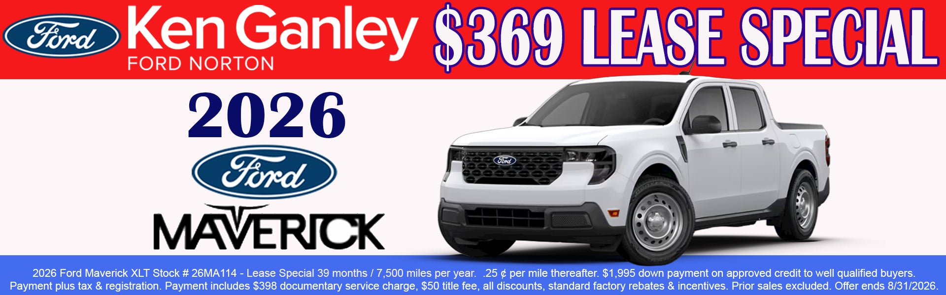 2026 Ford Maverick lease special