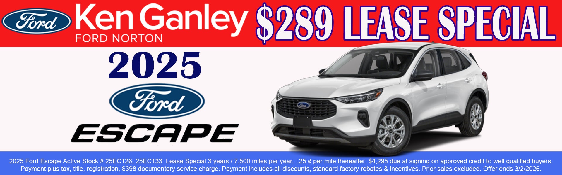 2025 Ford Escape Lease
