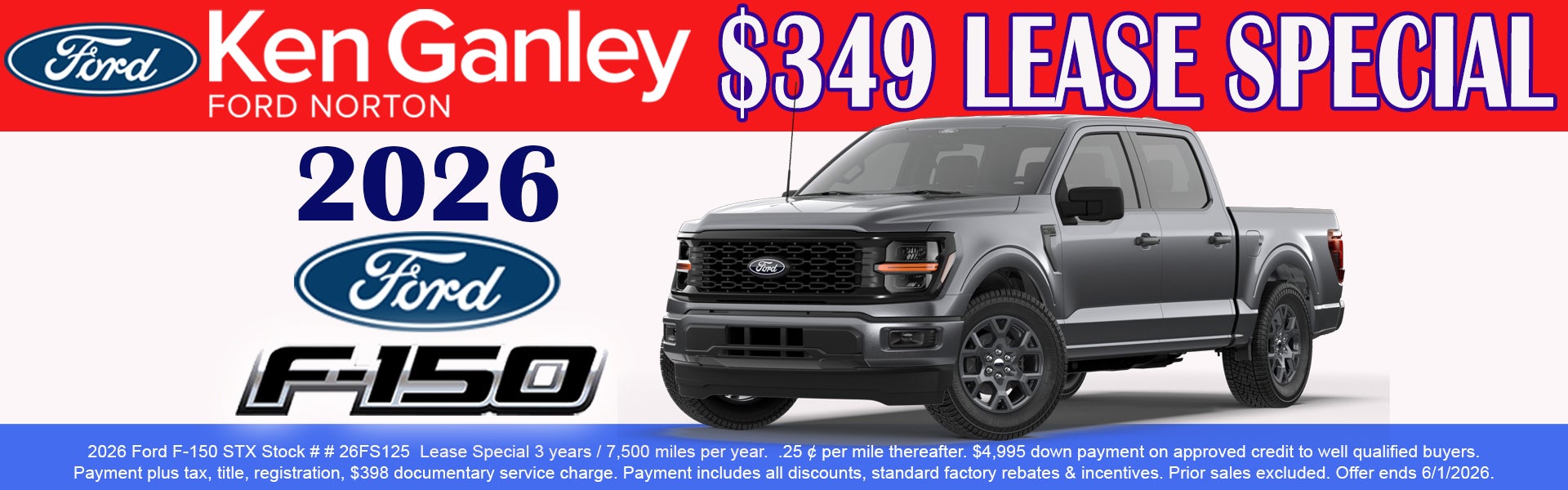 2026 Ford F-150 Lease Special