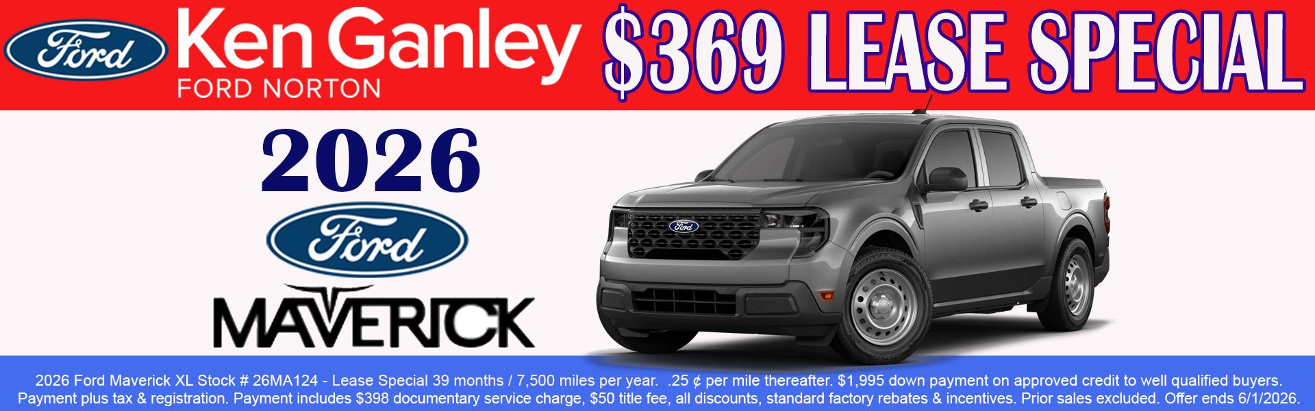 2026 Ford Maverick lease special